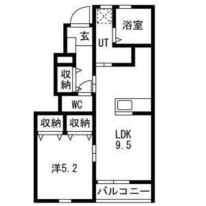 2LDK 間取り図