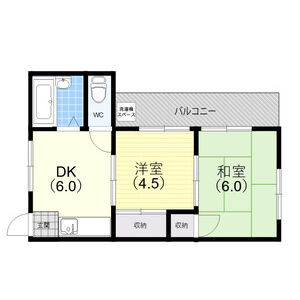 2DK 間取り図