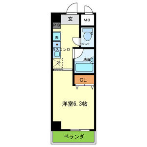 1K 間取り図
