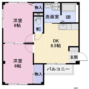 2DK 間取り図