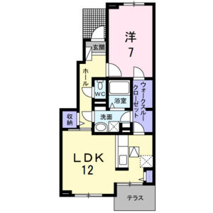 1LDK 間取り図