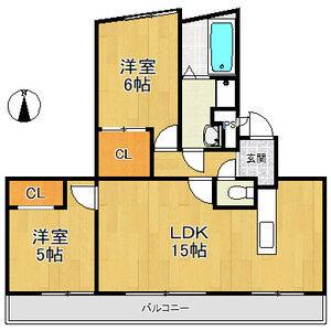 2LDK 間取り図