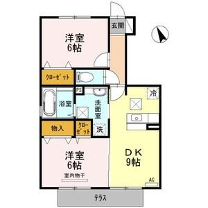 2DK 間取り図