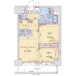 2LDK 間取り図