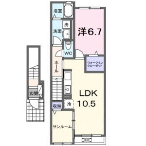 1LDK 間取り図