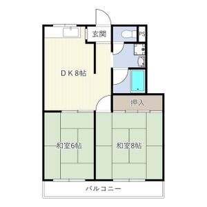2DK 間取り図