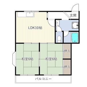 2LDK 間取り図