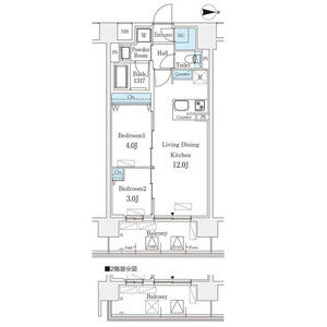 2LDK 間取り図