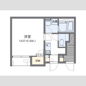 1K 間取り図