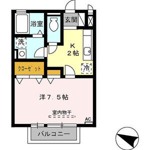 1K 間取り図