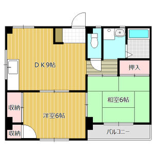 2DK 間取り図