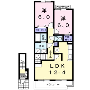 2LDK 間取り図