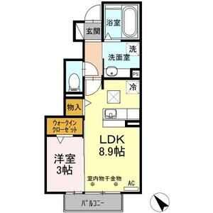 1LDK 間取り図