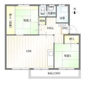 2LDK 間取り図
