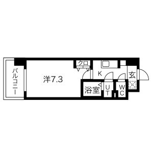 1K 間取り図