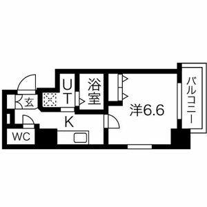 1K 間取り図