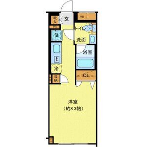 ワンルーム 間取り図