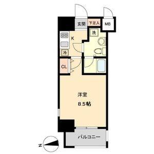 1K 間取り図