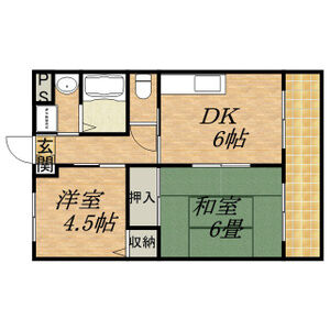 2DK 間取り図
