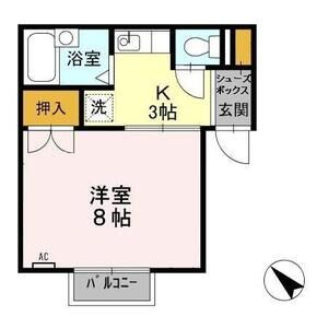 1K 間取り図