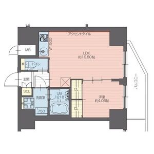1LDK 間取り図