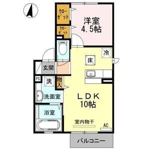 1LDK 間取り図