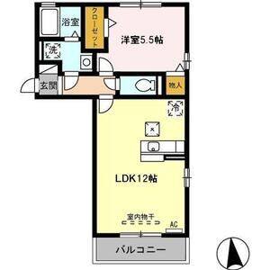 1LDK 間取り図