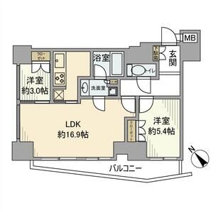 2LDK 間取り図