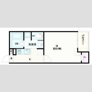 1K 間取り図