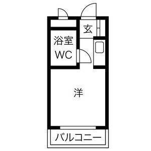 1K 間取り図