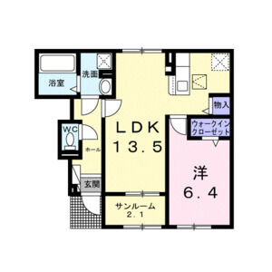 1LDK 間取り図