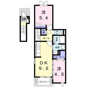 2DK 間取り図