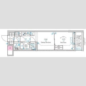1DK 間取り図