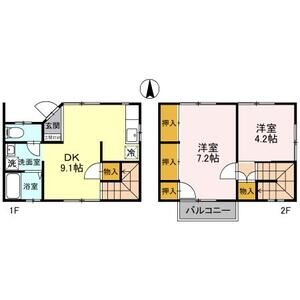 2DK 間取り図