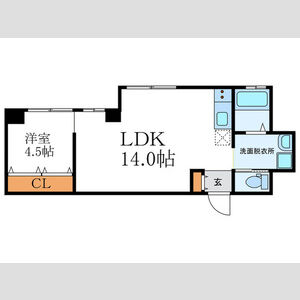 1LDK 間取り図