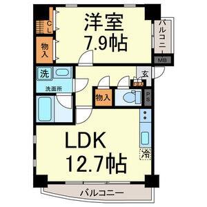 1LDK 間取り図