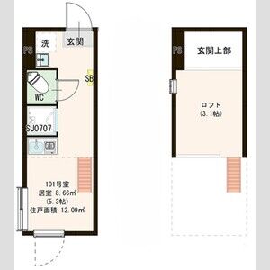 ワンルーム 間取り図