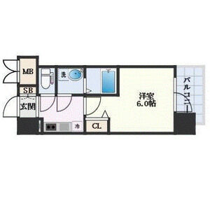 1K 間取り図