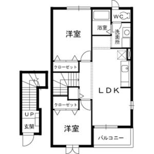 2LDK 間取り図