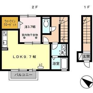 1LDK 間取り図