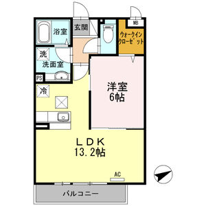 1LDK 間取り図