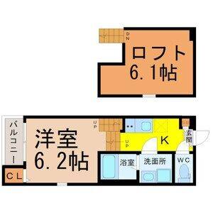 1K 間取り図