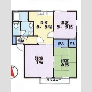 3DK 間取り図