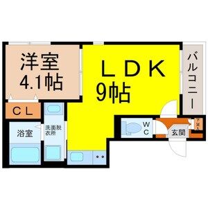 1LDK 間取り図
