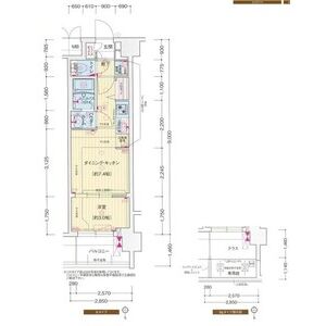 1DK 間取り図