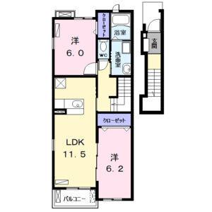 2LDK 間取り図