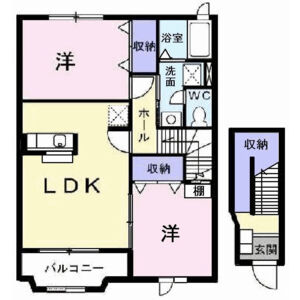 2LDK 間取り図
