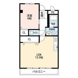 1LDK 間取り図