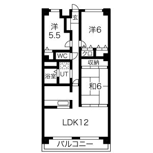 3LDK 間取り図