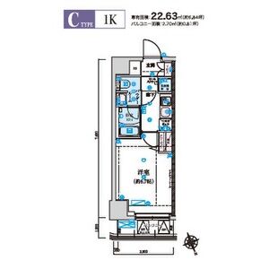 1K 間取り図